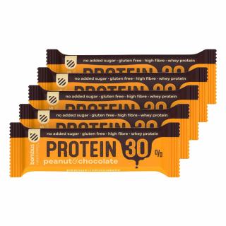 Bombus Výhodná sada 5 ks tyčinek 30 % protein Peanut & Chocolate