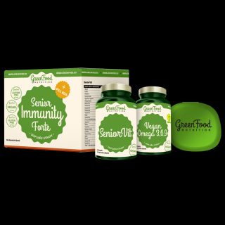 GreenFood Výhodná sada Senior Immunity Forte + dárek Pillbox