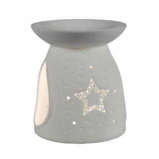 Kerzenfarm Porcelánová dekorativní aromalampa na svíčku Hvězda