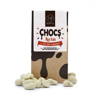 Natu CHOCS Kešu v 33% bílé čokoládě 190 g