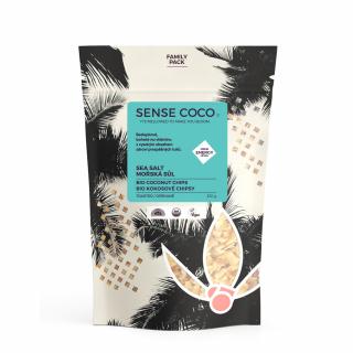 SENSE COCO XXL Kokosové chipsy s mořskou solí BIO 250 g Expirace 18.7.2023