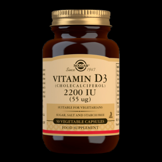 Solgar Vitamín D3 2200 IU 50 kapslí