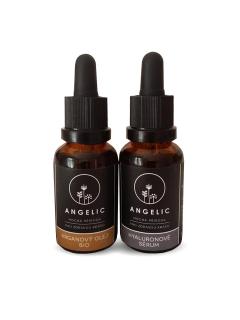 Vánoční set Angelic Hyaluronové sérum 25 ml + Arganový olej 25 ml