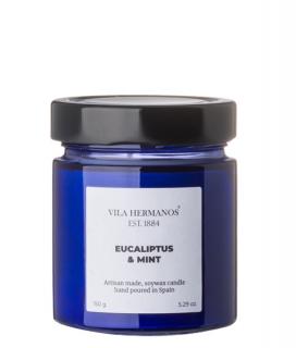Vila Hermanos Přírodní vonná svíčka Apothecary Cobalt Blue  Eucalyptus & Mint 150 g