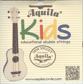 Aquila 138U - Kids - Multi Color Educational Ukulele String Set, Soprano/Concert, High-G Tuning