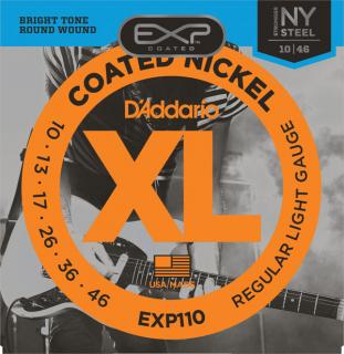 D'Addario EXP110 Coated Nickel Wound, Light, 10-46
