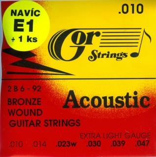 Gorstrings 2B6 – 92   (.010 - .047) – sada strun na akustickou kytaru