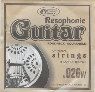 Resophonic guitar - Struna s fosfor-bronzovým ovinutím (.026w )