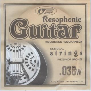 Resophonic guitar - Struna s fosfor-bronzovým ovinutím (.038w )