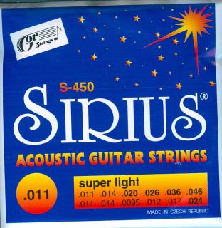 Sirius S-450 – sada strun na dvanáctistrunnou akustickou kytaru