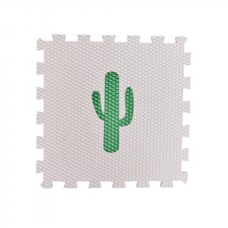 Minideckfloor Kaktus Krémový s tmavě zeleným kaktusem