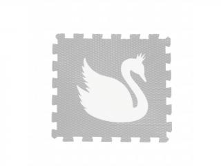 Minideckfloor Labuť Světle šedý s bílou labutí