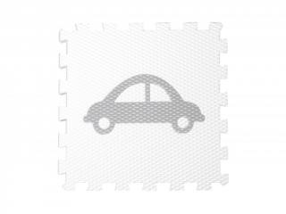 Minideckfloor s autem Bílý se světle šedým autem