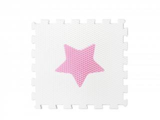 Minideckfloor s hvězdičkou Bílý s růžovou hvězdičkou