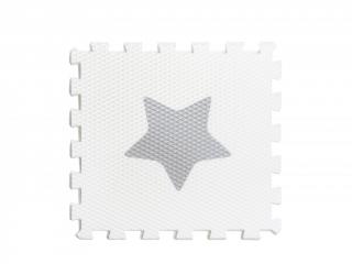 Minideckfloor s hvězdičkou Bílý se světle šedou hvězdičkou