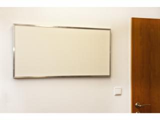 Pěnová nástěnka s hliníkovým rámem 100 x 100 cm 00 Bílá