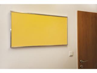 Pěnová nástěnka s hliníkovým rámem 100 x 100 cm 10 Žlutá