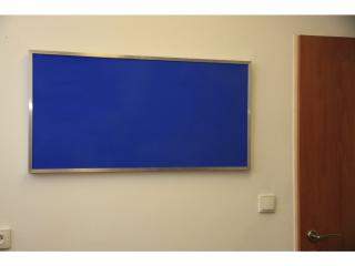 Pěnová nástěnka s hliníkovým rámem 100 x 100 cm 50 Modrá