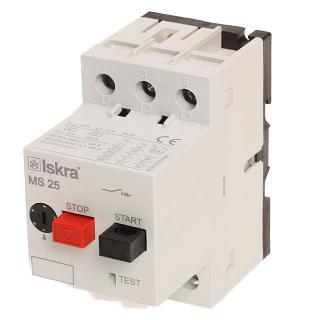 Motorový spouštěč MS25 pro proudy 0,63 - 16 A Varianta: proud 2,5 - 4 A, příkon 1.1-1.5 kW