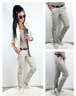 Kalhoty sv. béžové ELEGANT Veliskost: XL
