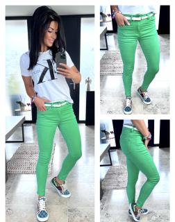 Kalhoty zelené Push - up Premium Veliskost: L