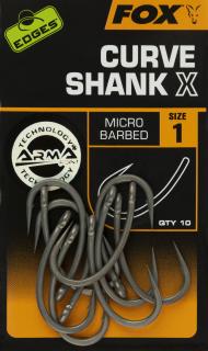 Fox Háčky Edges Curve Shank X Hooks 10ks size: velikost 1
