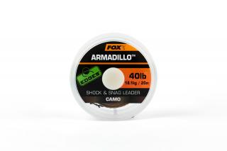Fox šoková šňůra Armadillo Camo Shock / Snag Leader Varianty: 30lb / 13,6kg
