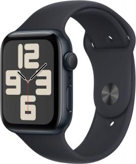 Apple Watch SE (2023) 44mm Barva: Temně inkoustový hliník s temně inkoustovým sportovním řemínkem - M/L