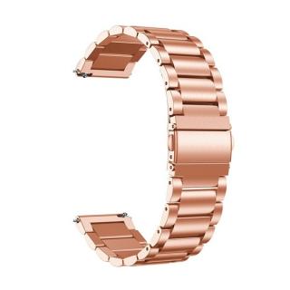 Kovový náramek pro chytré hodinky - 20mm (Amazfit, Samsung, Garmin, Honor, Huawei) Barva: Růžově zlatá