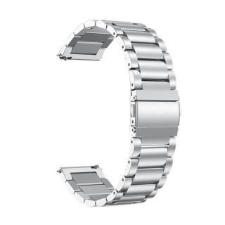 Kovový náramek pro chytré hodinky - 20mm (Amazfit, Samsung, Garmin, Honor, Huawei) Barva: Stříbrný