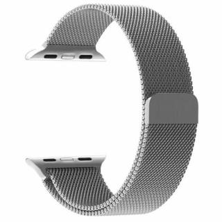 Kovový řemínek Milánský tah pro hodinky Apple Watch 41mm (38,40mm) Barva: Stříbrná