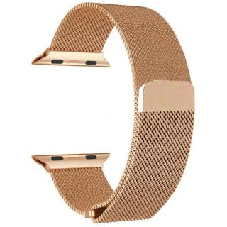 Kovový řemínek Milánský tah pro hodinky Apple Watch 41mm (38,40mm) Barva: Zlatá