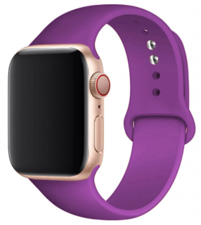 Silikonový náramek pro Apple Watch 41mm (38,40mm) Barva: Fialová