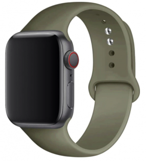 Silikonový náramek pro Apple Watch 41mm (38,40mm) Barva: Khaki