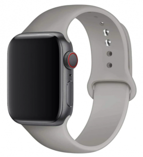 Silikonový náramek pro Apple Watch 41mm (38,40mm) Barva: Šedá
