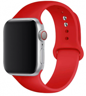 Silikonový náramek pro Apple Watch 45mm (44,42mm) Barva: Červená