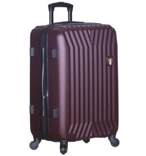 Cestovní kufr TUCCI T-0115/3-L ABS - vínová