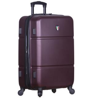 Cestovní kufr TUCCI T-0117/3-L ABS - vínová