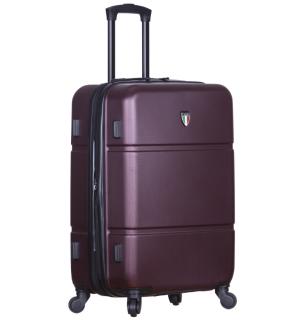 Cestovní kufr TUCCI T-0117/3-M ABS - vínová