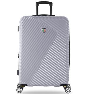Cestovní kufr TUCCI T-0118/3-L ABS - stříbrná