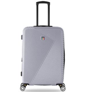 Cestovní kufr TUCCI T-0118/3-M ABS - stříbrná