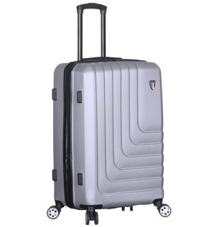 Cestovní kufr TUCCI T-0128/3-M ABS - stříbrná