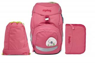 Ergobag Prime set batoh + sáček + pouzdro - Eco pink_edice