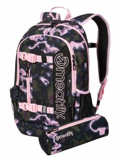 Meatfly Batoh Basejumper - Storm Camo Pink - 22 L + PENÁL ZDARMA