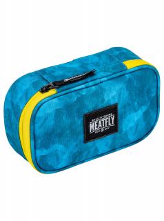 Meatfly Pouzdro XL Pencil Case - Mountains Blue