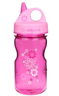 Nalgene Grip-n-Gulp Kids 350 ml Pink/Wheels - láhev pro děti