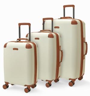 Sada cestovních kufrů ROCK TR-0219/3 ABS/PC - krémová