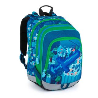 Školní batoh pro prvňáčky ALFA 21 B BLUE/GREEN