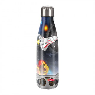 Step by Step Izolovaná láhev na pití z nerezové oceli 0,50 l, Vesmírná raketa Rico