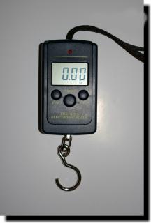Digitální mincíř, závěsná váha do 40kg/10g - podsvícený